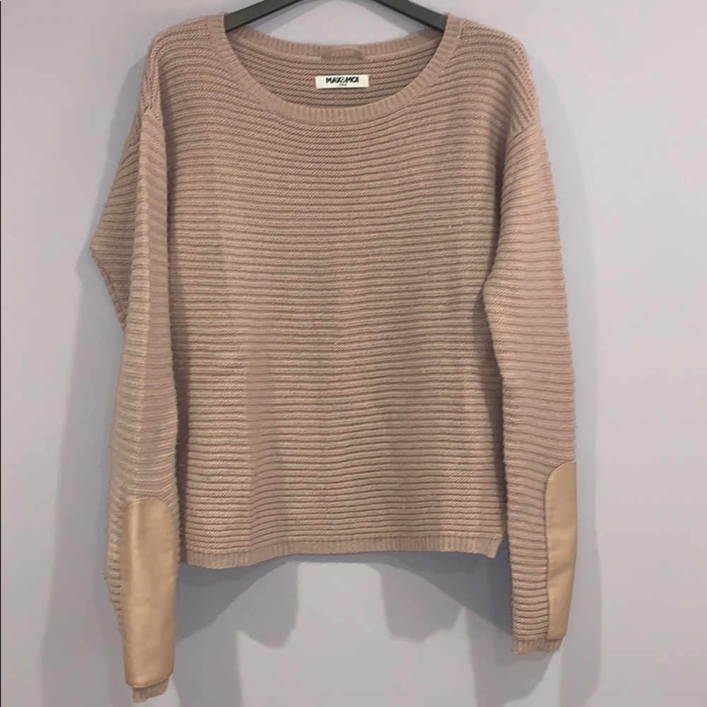 Max & Moi sweater with leather arm detail
